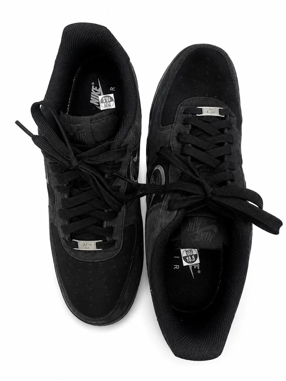 Nike Air Force 1 ‘07 Black/Anthracite Reflective Swoosh Men’s 10.5 / Women’s 12